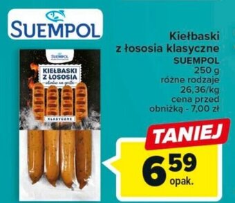 Carrefour Market Kiełbaski z łososia klasyczne SUEMPOL 250 g oferta