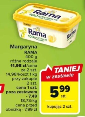 Carrefour Market Margaryna RAMA 400g oferta