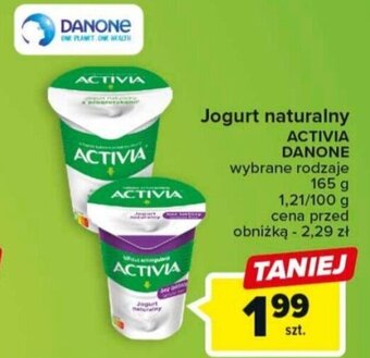 Carrefour Market Jogurt naturalny ACTIVIA DANONE 165g oferta