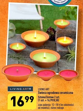 ALDI LIVING ART Świeca ogrodowa ceramiczna 2szt oferta