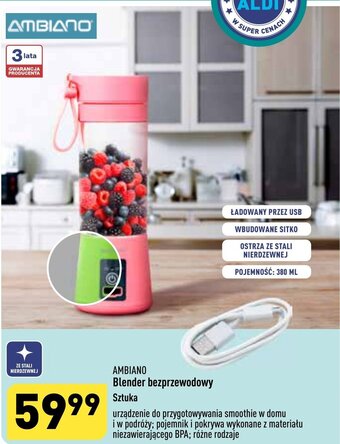 ALDI AMBIANO Blender bezprzewodowy oferta