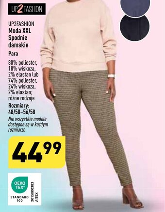 ALDI UP2FASHION Moda XXL Spodnie damskie oferta