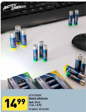 ALDI ACTIV ENERGY Baterie alkaliczne Opak. 20 szt. oferta