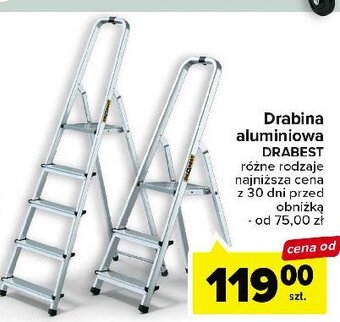 Carrefour Drabina aluminiowa 3-stopniowa oferta