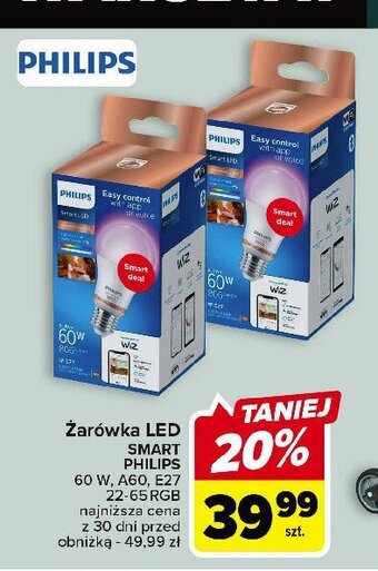 Carrefour Żarówka smart led e27 60 w oferta
