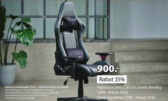 JYSK KRZESŁO GAMINGOWE TYPE Z - RAZER EDITION™ BY LEGEND oferta