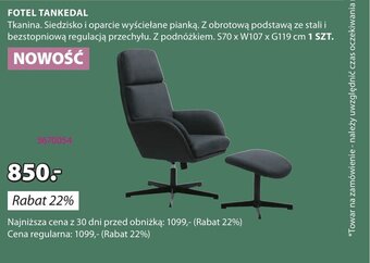 JYSK FOTEL TANKEDAL oferta