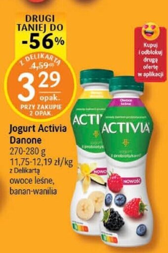 Delikatesy Centrum Jogurt Activia Danone 270-280g oferta