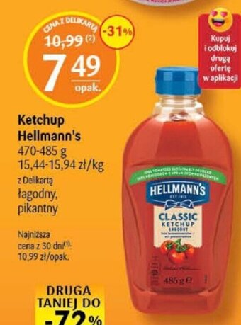 Delikatesy Centrum Ketchup Hellmann's 470-485g oferta