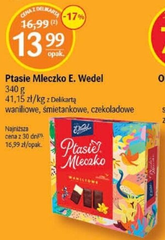 Delikatesy Centrum Ptasie Mleczko E. Wedel 340g oferta