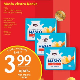 Delikatesy Centrum Masło ekstra Kanka 200g oferta