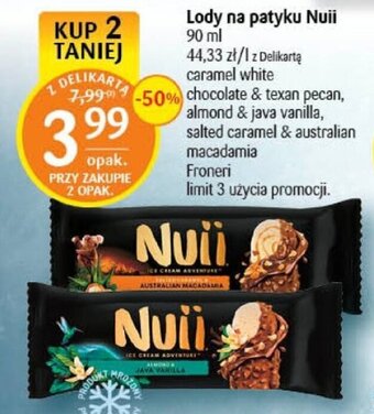 Delikatesy Centrum Lody na patyku Nuii 90ml oferta
