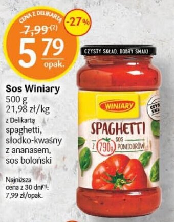 Delikatesy Centrum Sos Winiary 500 g oferta