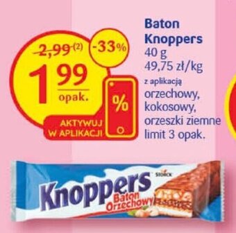 Delikatesy Centrum Baton Knoppers 40 g oferta
