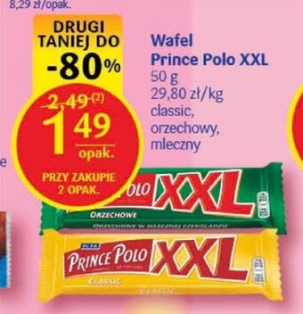 Delikatesy Centrum Wafel Prince Polo XXL 50g oferta