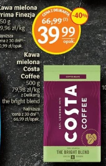 Delikatesy Centrum Kawa mielona Prima Finezja 250 g oferta