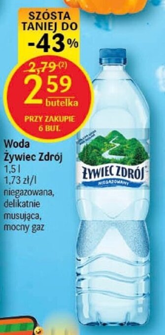 Delikatesy Centrum Woda Żywiec Zdrój 1,5l oferta