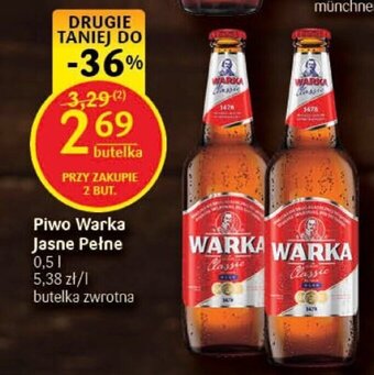 Delikatesy Centrum Piwo Warka Jasne Pełne 0,5l oferta