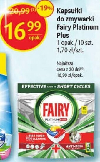 Delikatesy Centrum Kapsułki do zmywarki Fairy Platinum Plus 10szt oferta