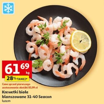 Auchan Krewetki białe blanszowane 31-40 Seacon luzem 1kg oferta