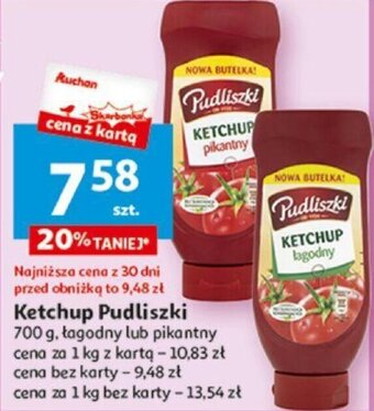 Auchan Ketchup Pudliszki 700 g oferta