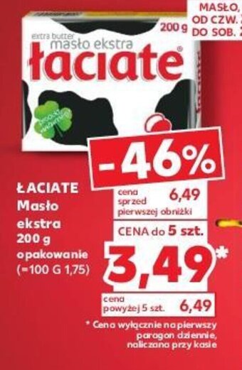 Kaufland ŁACIATE Masło ekstra 200g oferta