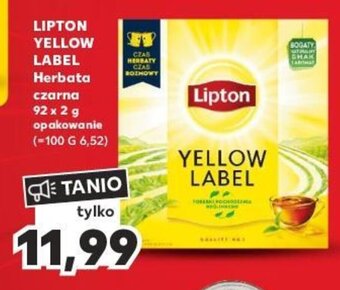 Kaufland LIPTON YELLOW LABEL Herbata czarna 92x2g oferta