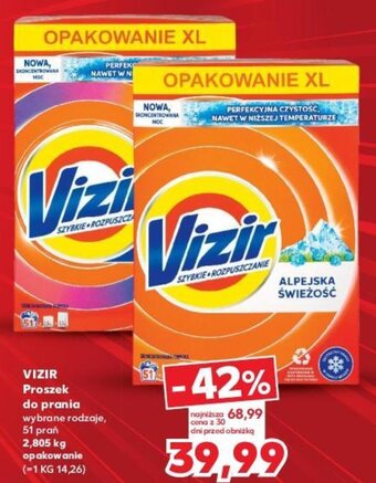Kaufland VIZIR Proszek do prania 2,805 kg oferta