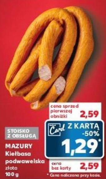 Kaufland MAZURY Kiełbasa podwawelska 100g oferta