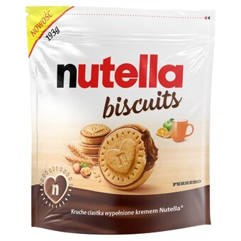 Stokrotka Market Nutella biscuits kruche ciastka wypełnione kremem 193 g oferta