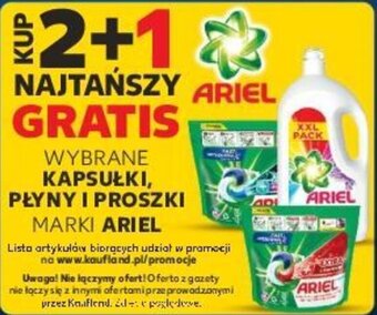Kaufland WYBRANE KAPSUŁKI PŁYNY I PROSZKI MARKI ARIEL oferta