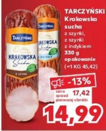 Kaufland TARCZYŃSKI Krakowska sucha 330g oferta