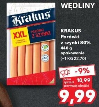 Kaufland KRAKUS Parówki z szynki 80% 440 g oferta
