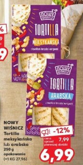 Kaufland NOWY WIŚNICZ Tortilla meksy kańska lub arabska 250 g oferta