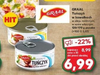 Kaufland GRAAL Tuńczyk w kawałkach 120/170 g oferta