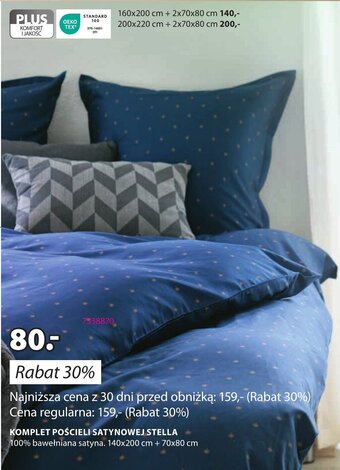 JYSK STELLA KOMPLET POŚCIELI SATYNOWEJ 140x200 cm oferta