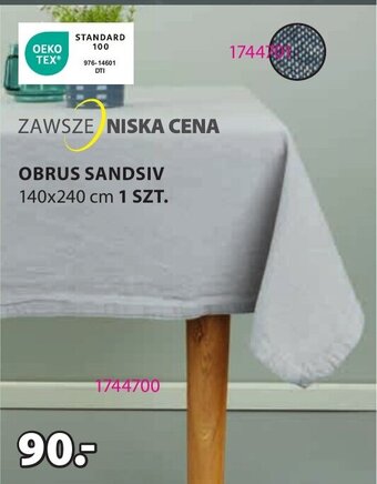 JYSK OBRUS 140x240 cm oferta