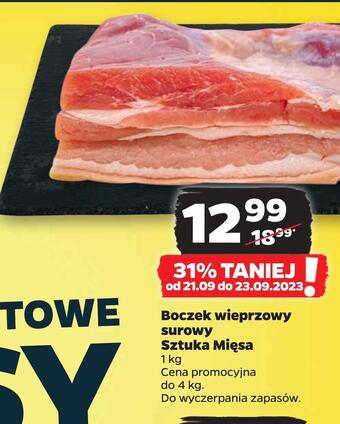 Netto Boczek wieprzowy surowy sztuka mięsa oferta