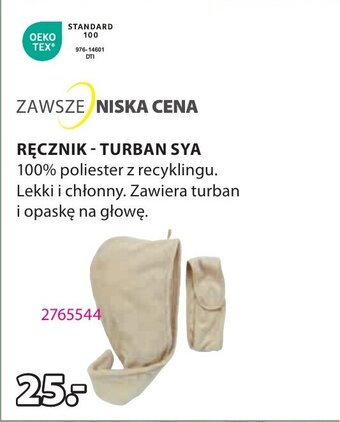 JYSK RĘCZNIK - TURBAN SYA oferta