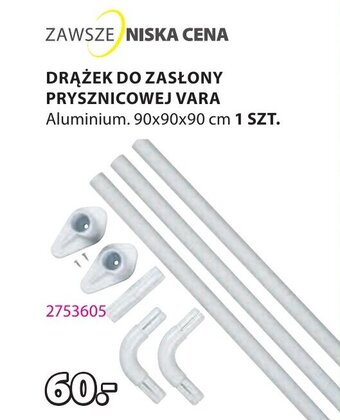 JYSK DRĄŻEK DO ZASŁONY PRYSZNICOWEJ VARA oferta