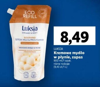 Lidl Kremowe mydło w płynie, zapas 900 ml oferta
