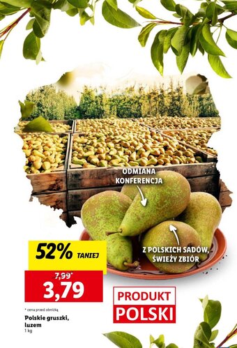 Lidl Polskie gruszki, luzem 1 kg oferta