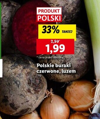 Lidl Polskie buraki czerwone, luzem 1 kg oferta