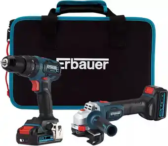 Castorama Zestaw wiertarko-wkrętarka + szlifierka kątowa erbauer 18 v oferta
