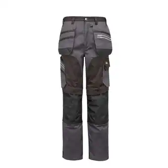 Castorama Spodnie robocze site kirksey szaro-czarne w30 l32 40 oferta