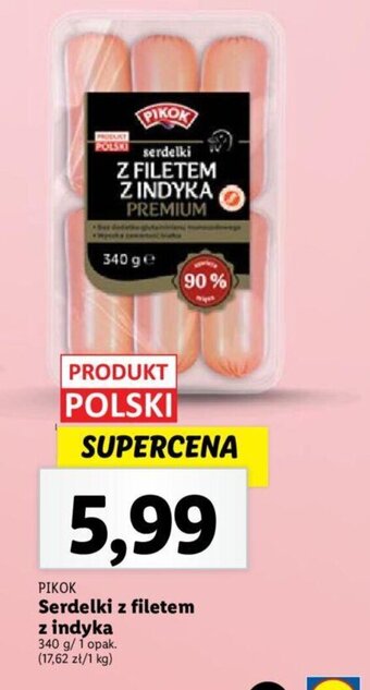 Lidl Serdelki z filetem z indyka 340 g oferta