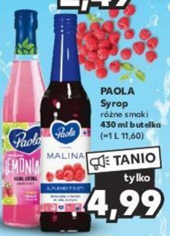 Kaufland PAOLA Syrop różne smaki 430 ml oferta