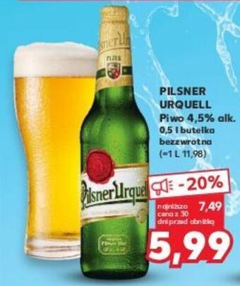 Kaufland PILSNER URQUELL Piwo 4,5% alk. 0,5l oferta