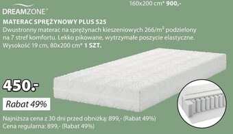 JYSK Materac dreamzone oferta