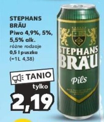 Kaufland STEPHANS BRÄU Piwo 4,9%, 5%, 5,5% alk. 0,5l oferta
